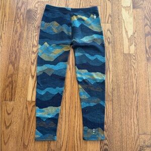 Smartwool Kids Thermals - Navy and Mustard